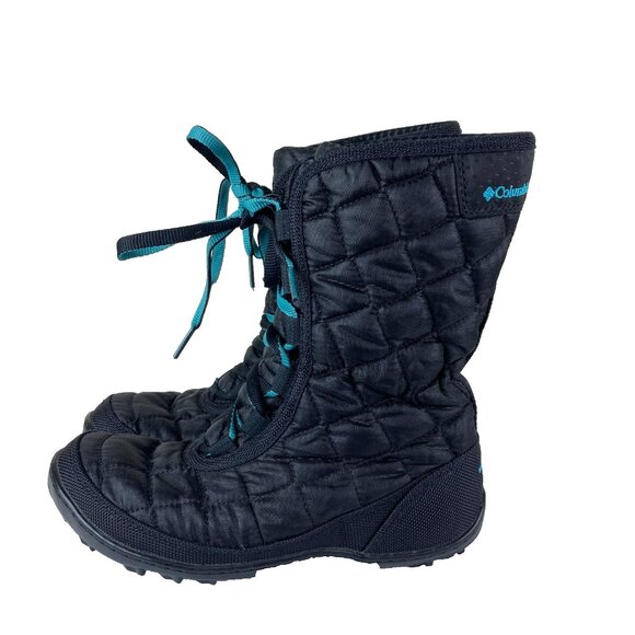Columbia Womens Sz 6 Omni Tech Waterproof Insulated Winter Snow Boots Black - Picture 1 of 9